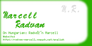 marcell radvan business card